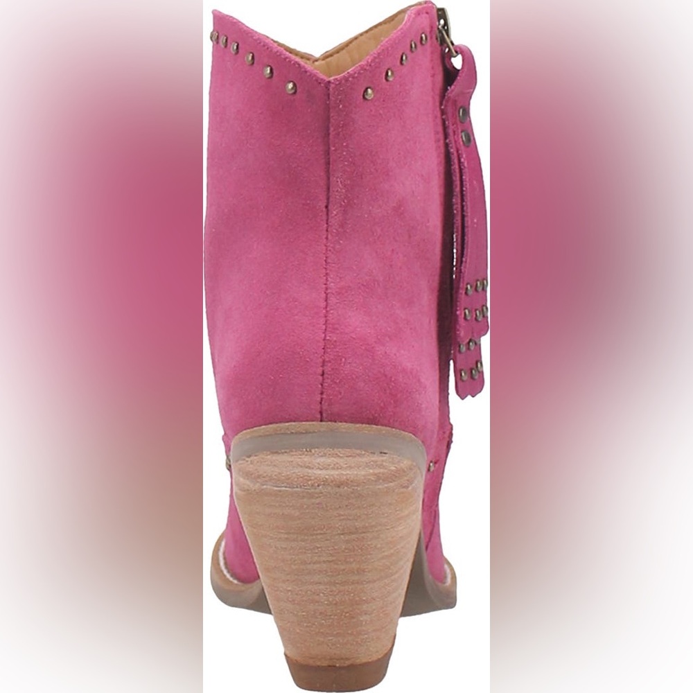 NWB DINGO FUCHSIA‎ SUEDE LEATHER CLASSY N’SASSY Snip Toe Cowgirl Western Boots - Picture 13 of 16